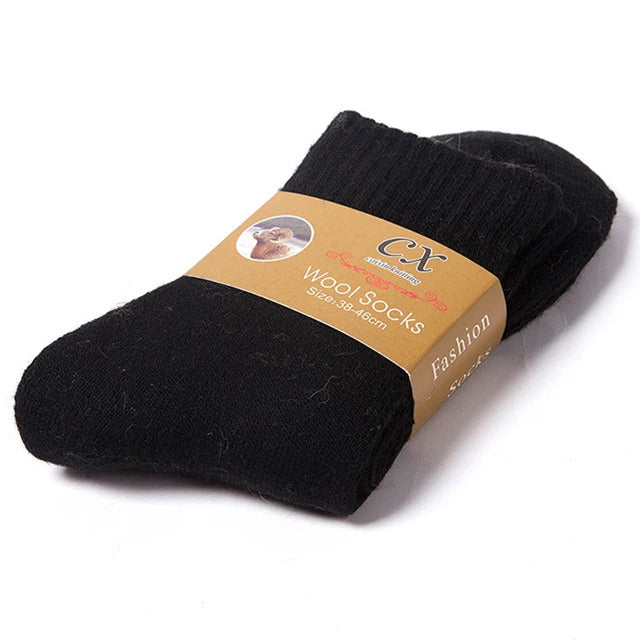 1 Pairs Winter Warm Women Socks Merino Wool Men Super Thicker Solid  Against Cold Thermal Plush Thick Snow Terry Socks