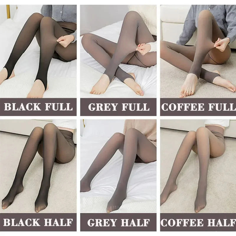 Thermal Stockings Woman Fleece Tights Sexy Winter Warm Pantyhose Translucent Slim Thicken Tights Elastic Velvet Pantyhose Female