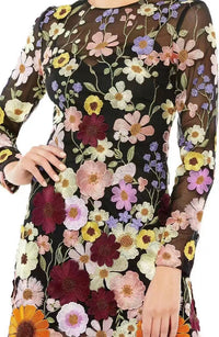 2023 Floral Embroidered Bodycon Sexy Dress Spring/Summer Embroidered Evening Gown