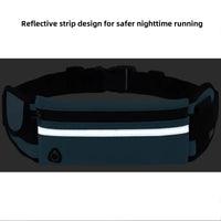 Outdoor Sports Waterproof Reflective Strip Waist Bag Mobile Phone Cycling Fitness Running Waist Bag Adjustable Elastic Strap