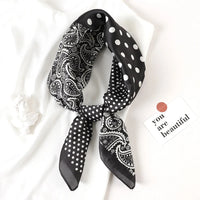 2024 Luxury Brand Silk Scarf Square Women Shawls And Wraps Office Small Hair Neck Hijabs Kerchief Foulard Ladies Scarves 70*70cm