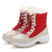 Women Boots Waterproof Heels Boots For Winter 2023 Tren Platform Ankle Boots Keep Warm Snow Shoes Plush Outdoor Short Boots