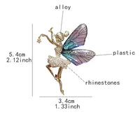 Trendy Faery Elf Butterfly Dragonfly Acrylic Brooches For Women Girls Multicolour Plastic Insect Birthday Party Daily Jewelry