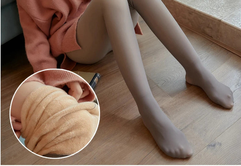 Thick Thermal Tights Stockings Women Warm Pantyhose Winter Translucent Pantyhose High Waist Translucent Tights