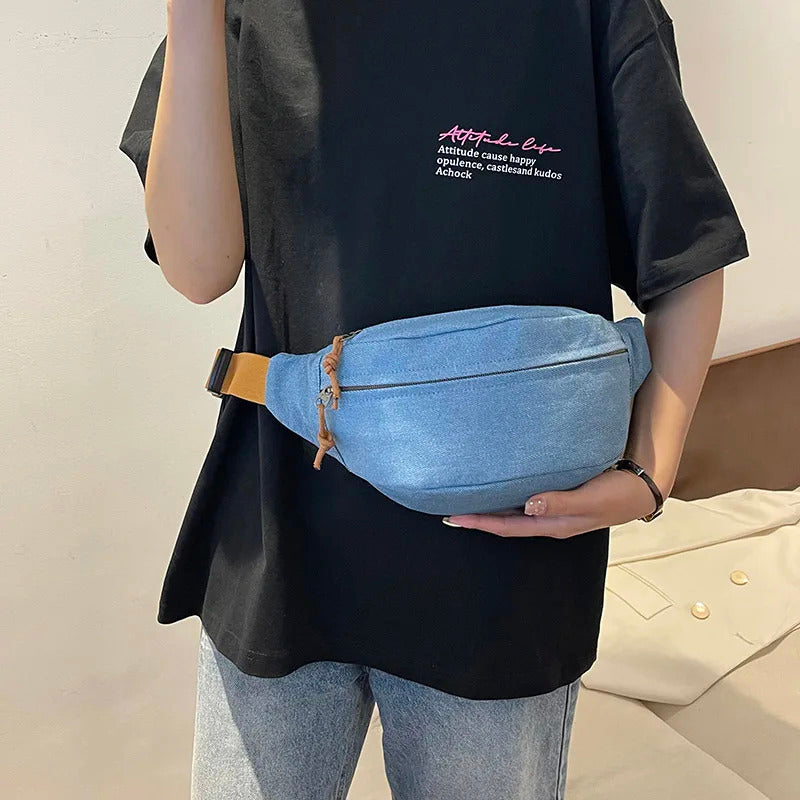 Casual Corduroy Belt Bags for Women Fashion Fanny Pack Female Banana Waist Bag Hip Purse Shoulder Crossbody Chest Bag Pocket