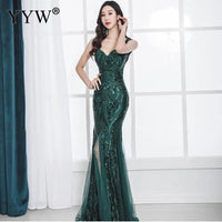 Shinny Gold Sequined V Neck Sleeveless Elegant Evening Dresses Sexy Robe De Soiree Formal Dress Luxury Mesh Club Party Vestidos