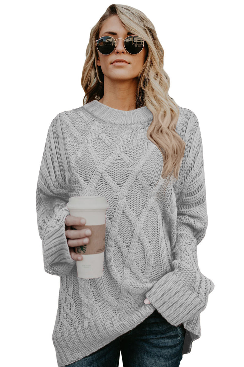 Wine Oversize Thick Pullover Sweater