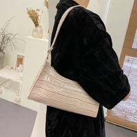 Retro Alligator Pattern Female Small Handbags and Purse Armpit Shoulder Bags  PU Leather Ladies Clutch Totes Bag.-zmt