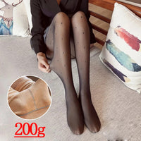 Winter Women Leggings 80/200g Fleece Warm Stockings Skin Effect Tights 2023 Female Print Leggings High-Elastic Thermal Pants