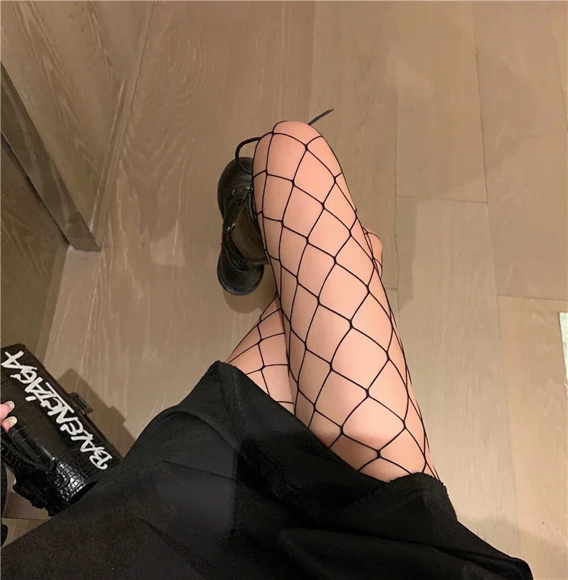 Women Rattan Sexy Stockings Club Party Anti-Snagging Flowers Tights Calcetines Fish Net Stocking Fishnet Mesh Lace Pantyhoses