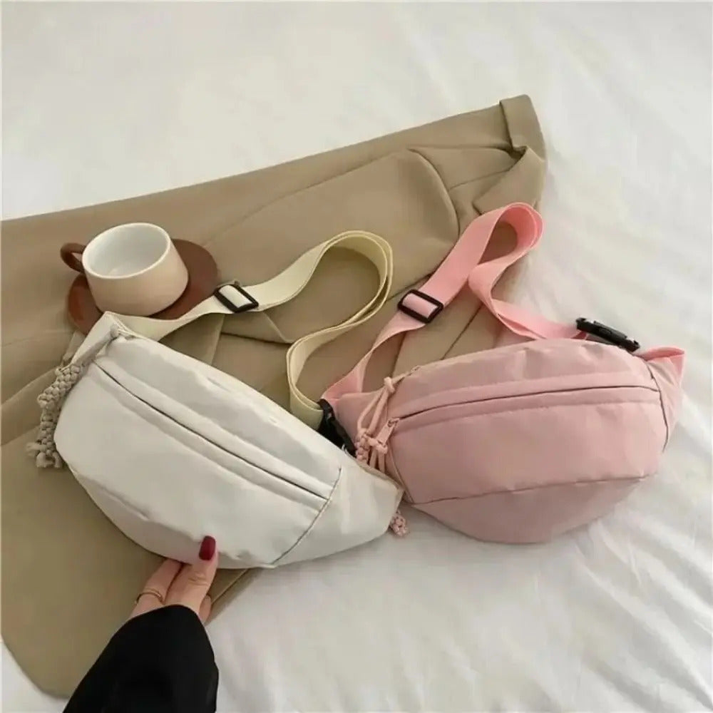 Half Moon Waist Bags Waterproof Oxford Cloth Running Belt Bags Large Capacity New Fashion Women's Chest Bag Crossbody Bag