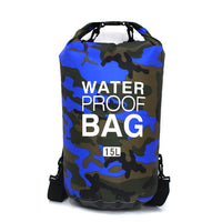 2/5/10/15/30L Outdoor Camouflage Waterproof Dry Bags Portable Rafting Diving Dry Bag Sack PVC Swimming Bags for River Trekking