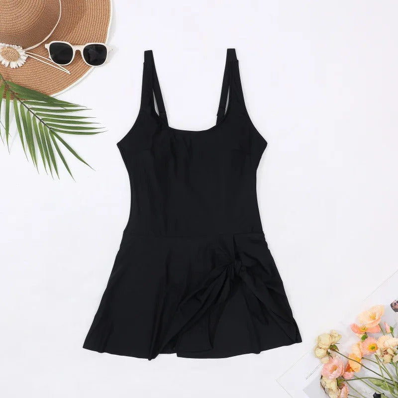 VigoBreviya 2025 Sexy Solid Strapped Swimwear Women Push UP Dress One Piece Swimsuit Summer Beach Monokini Backless Bathing Suit