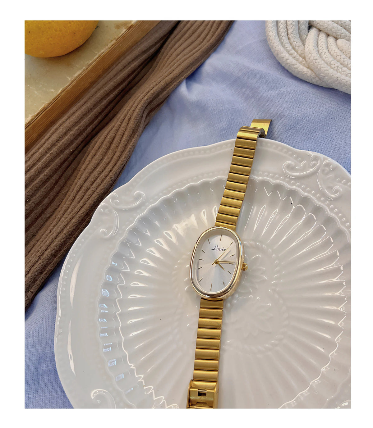 1pc New Fashionable Women's Watch With Gold Bracelet, Vintage & Luxury Ins Style, Elegant & Versatile Quartz Watch ladies watch