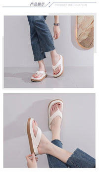 Woman flip flops Popular Design Shoes 2024 trend Casual Platform Sandals non-slip Outdoor slippers Unique features Flat sandals