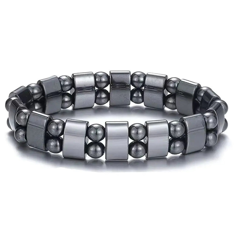 Classical Hematite Energy Beaded Elastic Magnetic Therapy Health Care Loss Weight Bracelets Slimming Health Care for Men Women