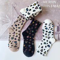 3 Pairs Women Cartoon Bear Mid Tube Socks Fashionable Cute Three-Dimensional Printed Letter Socks Soft Comfortable Casual Socks