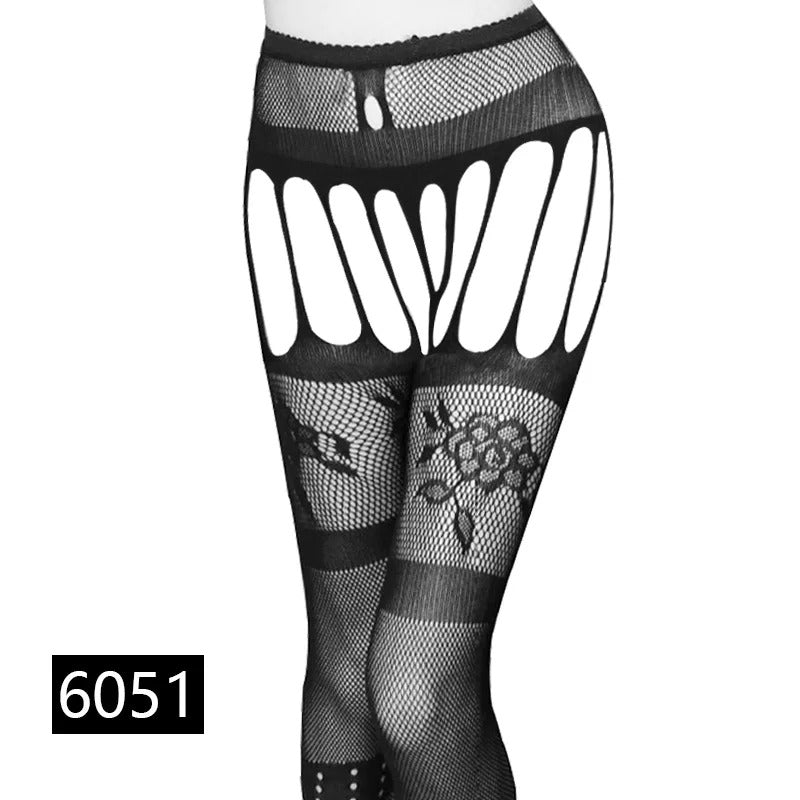 Women Sexy Lingerie Stockings Garter Belt Stripe Elastic Stockings Black Fishnet Stocking Thigh Sheer Tights Pantyhose dropship