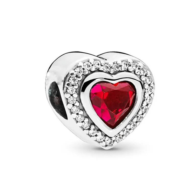 Red Series Christmas Apple Gift  Dangle Charms Beads 925 Sterling Silver Plated Fit Original Heart Bracelet Women Jewelry