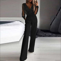 Womens Strapless Jumpsuit Casual Fashion Women'S Solid Color Long Sleeved Pants Summer Woman Fluid Pants Korean Chiffon Jumpsuit