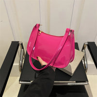 Retro Solid Color PU Leather Shoulder Underarm Bag Women's Fashion Handbags Casual Hobos Purses and Handbag Ladies Hand Bags