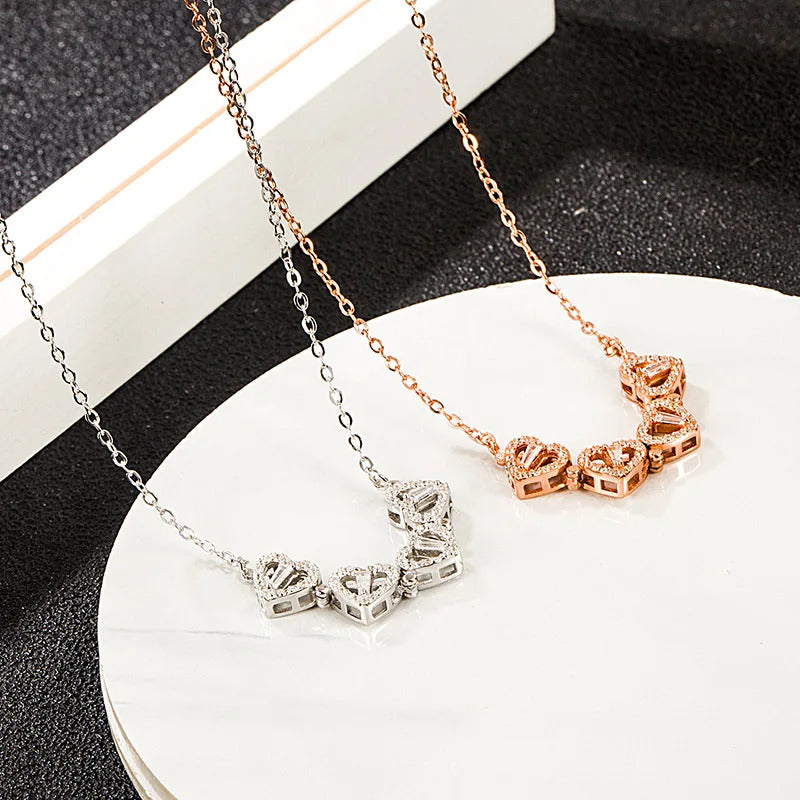 2022 Classic Fashion Ladies Love Clover Pendant Necklace Exquisite Micro-Inlaid Lucky Jewelry Girls Anniversary Wedding Gift