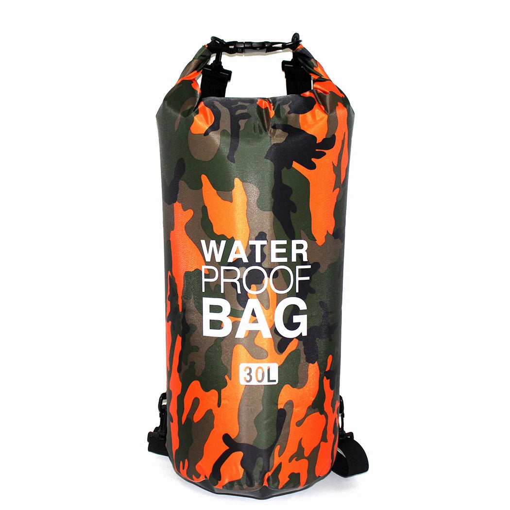 2/5/10/15/30L Outdoor Camouflage Waterproof Dry Bags Portable Rafting Diving Dry Bag Sack PVC Swimming Bags for River Trekking