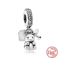 100% 925 Sterling Silver Love Puppy Football Camera Infinite Heart Beads Fit Original Pandora Charms Bracelet Women Jewelry Gift