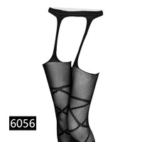 Women Sexy Lingerie Stockings Garter Belt Stripe Elastic Stockings Black Fishnet Stocking Thigh Sheer Tights Pantyhose dropship