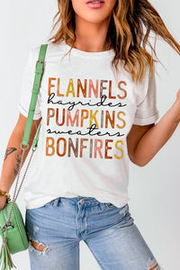 White Flannels Hayrides Pumpkins Sweaters Bonfires Graphic Tee