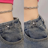 Jeans Waist-cinching Tool Nail-free and Seam-free Pin Waist Adjustment and Tightening Anti-exposure Waist Buckle