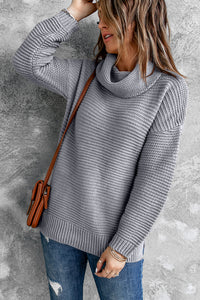 Sage Green Cozy Long Sleeves Turtleneck Sweater