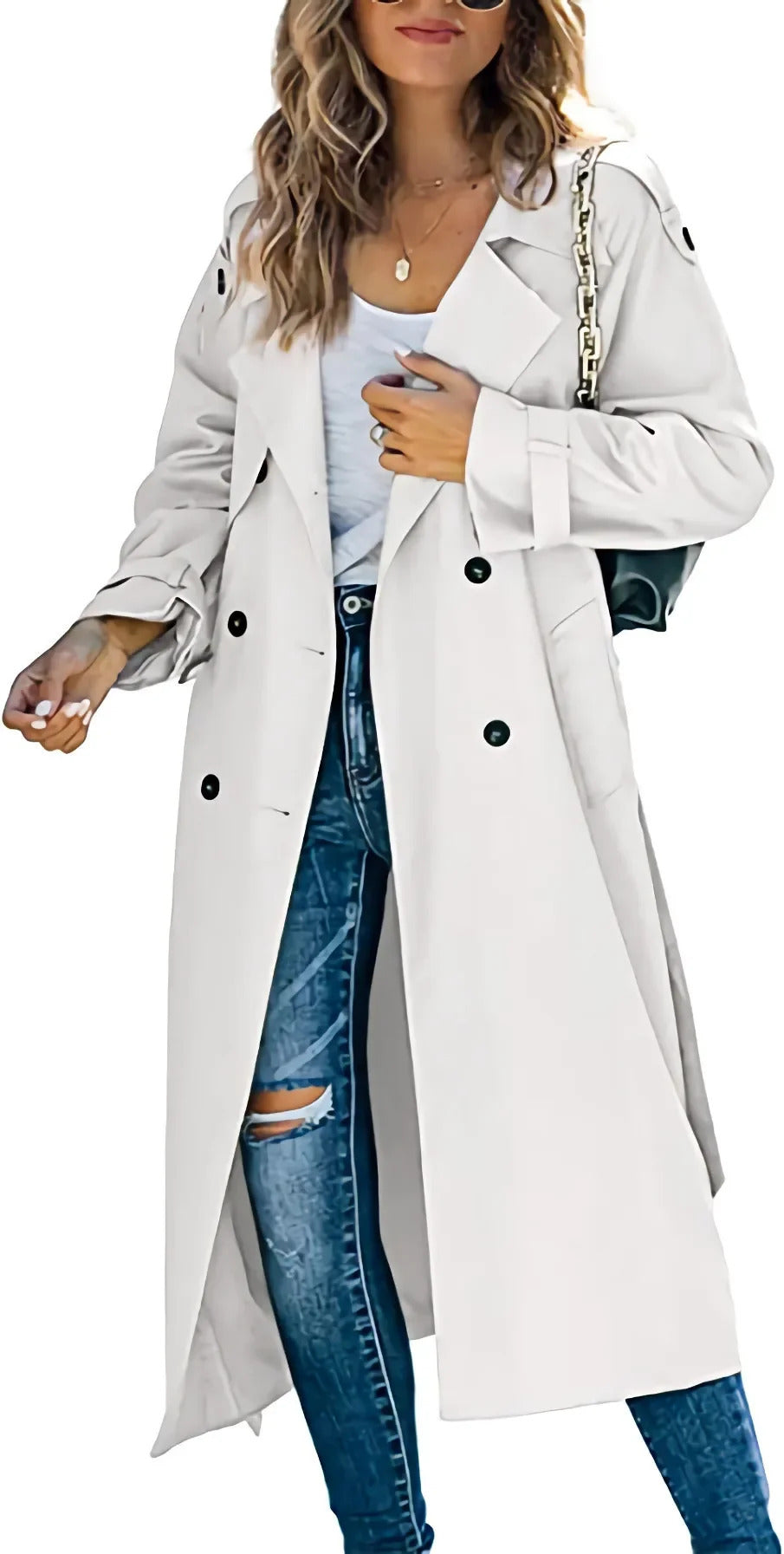 Independent Station Cross-Border European and American Women's Winter and Autumn Coat Jacket Overcoat Plus Size Trench Co