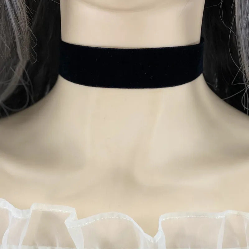 Valentine's Day Punk Gothic Black Velvet Fabric Choker Necklace Tattoo Necklaces Women Chocker Collares Short Neckband Gift