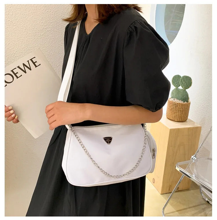 New Simple Small Crossbody Female Armpit Bags Solid Color Shoulder Bags Casual Bags Slanting Women's Bags Mother's Bags