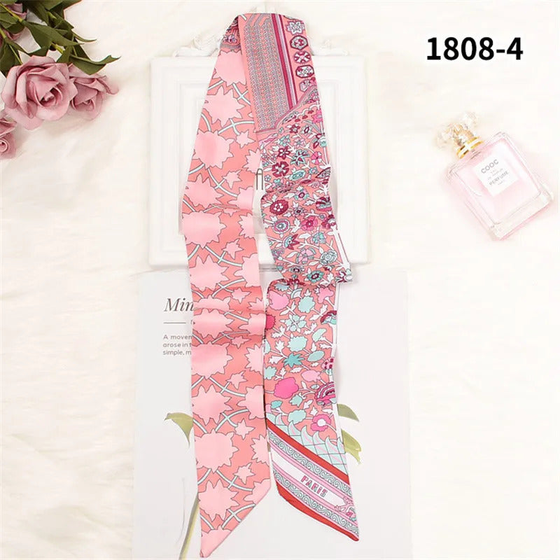 Horse Printing Bag Scarf 2024 New Small Skinny Silk Scarf Women Luxury Brand Foulard Women Tie Fashion Head Scarves For Ladies