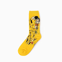 Autumn winter Retro Women Art Van Gogh Mural World Famous Oil Painting Series Men Socks Funny Socks