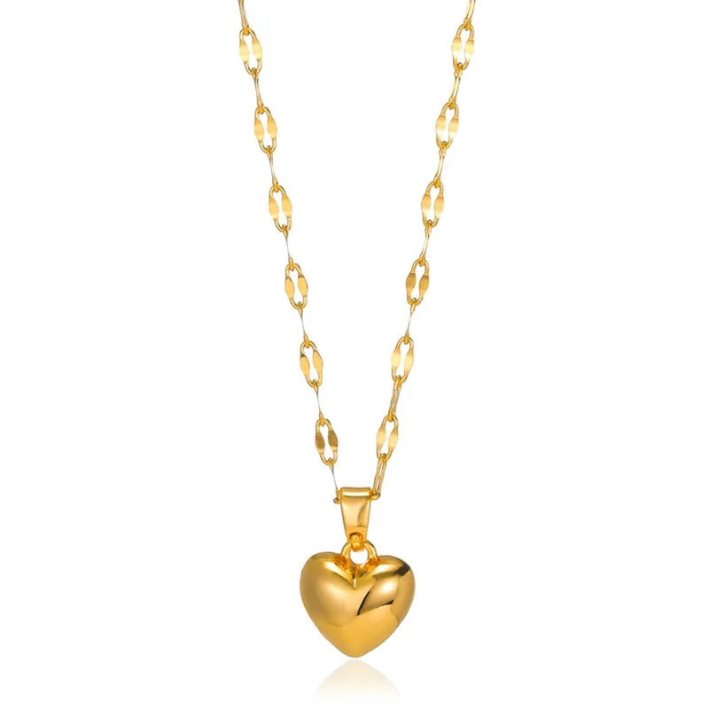 Love Heart Necklace For Women  New Trendy Lip Chain Simple Pendant Necklace Jewelry Gift Wholesalers