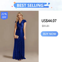 Lucyinlove Luxury Floor Length V-Neck Evening Dress Elegant Slit Party Women 2024 Wedding Sequins For Formal Prom Cocktail Dress