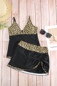 Sexy Leopard Splicing Camisole Tankini