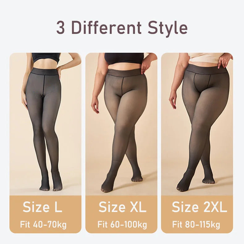 Thicken Thermal Tights Leggings Women Winter Fleece Velvet Thermo Stockings High Waist Elastic Slim Sexy Translucent Pantyhose