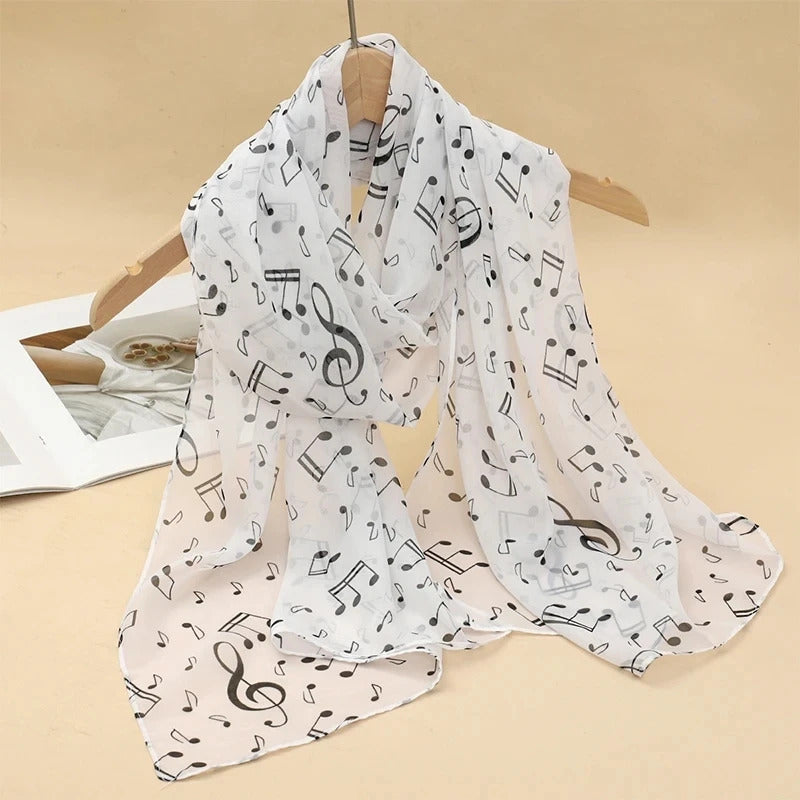 2024 New Print Chiffon Scarf Shawl Women Sunscreen Silk Scarf Turban Long Wrap Beach Travel Outdoor Accessories Trendy Headband