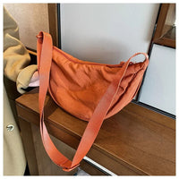 Casual Nylon Hobos Crossbody Bag for Women Shoulder Bag Woman Half Moon Chest Bags Tote Lady Travel Shopper Bag Female Purses