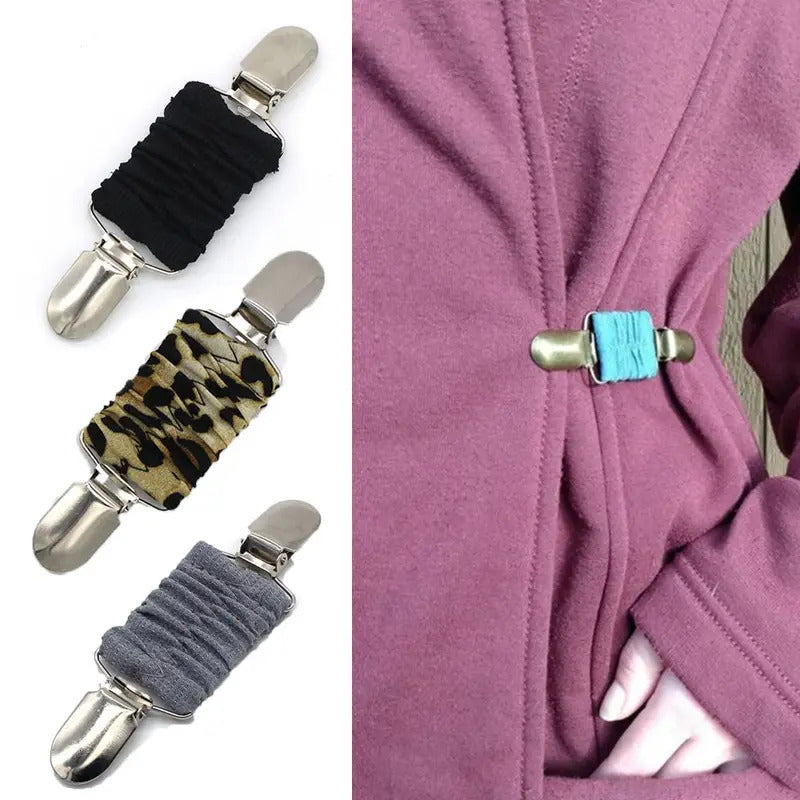 New Design Dresss Clips Back Cinch Set Elastic Clothes Clip to Tighten Dress Fashion Accessories for Women Kids