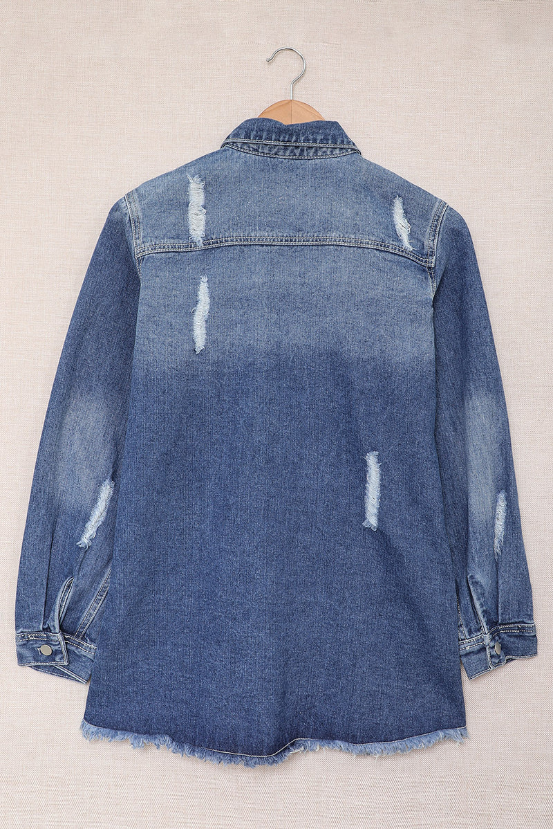 Blank Apparel - Blue Distressed Denim Jacket