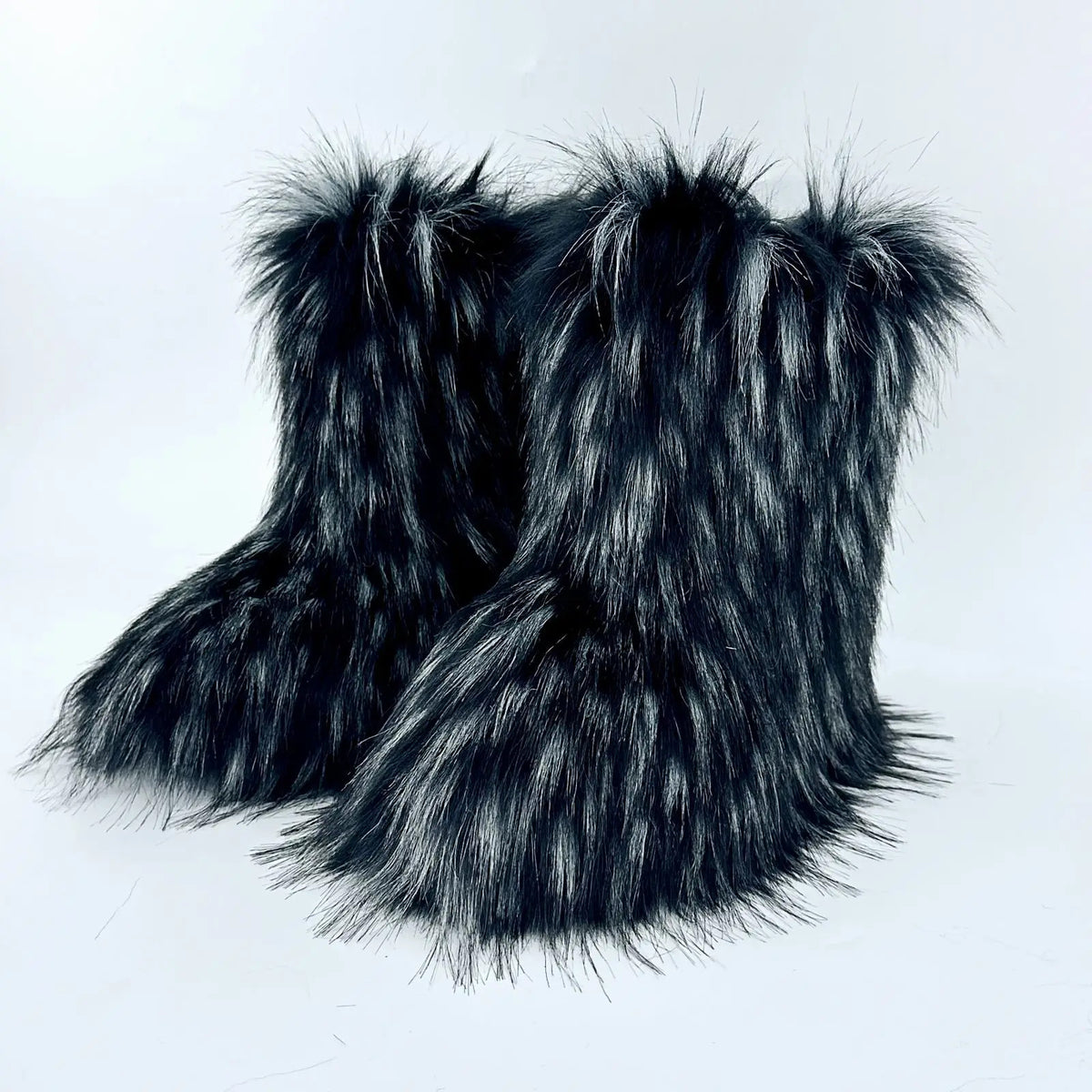 Winter Shoe Women's Winter Fluffy Faux Fox Fur Boots Woman Plush Warm Snow Boots Luxury Footwear Girls' Furry Fur Bottes Fashion