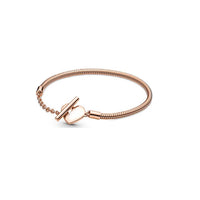 925 Silver Or Rose Gold Chain Love Jewelry Gifts Suitable For Pendant Charm Beads Women's Heart Bracelet