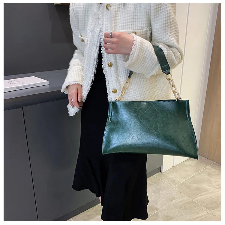 2024 New Design Handbags Women Shoulder Bag Soft Synthetic Leather Crossbody Large Capacity Fashion Female Underarm Bags