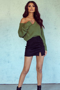 Color block Love Distressed Sweater