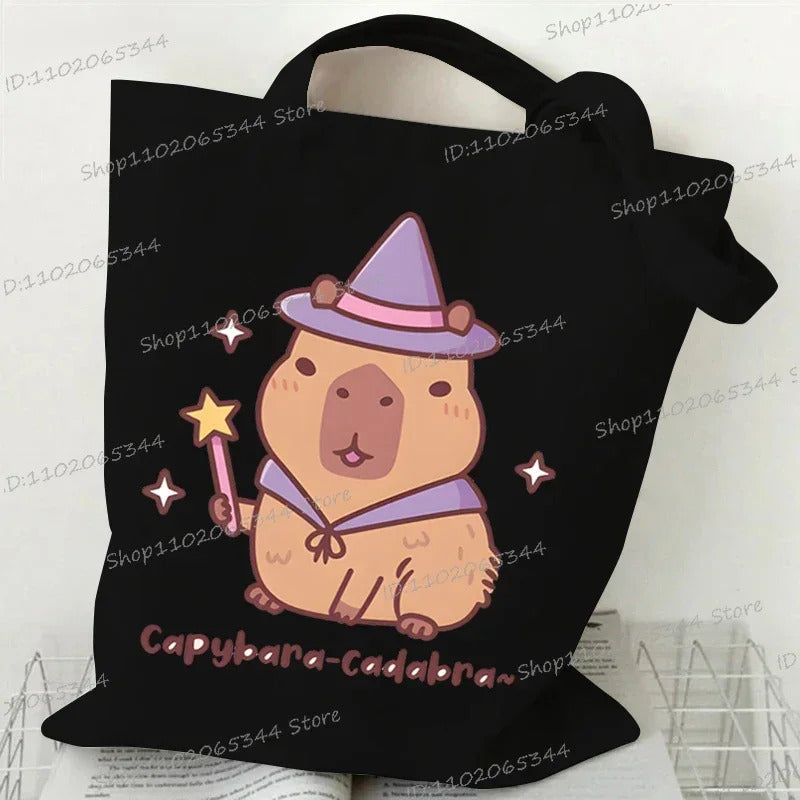 Bobo Tea Capybara Graphics Women Handbags Harajuku Animal Shoulder Bag Fashion Cartoon Tote Shopping Bag Side Bag for Ladies